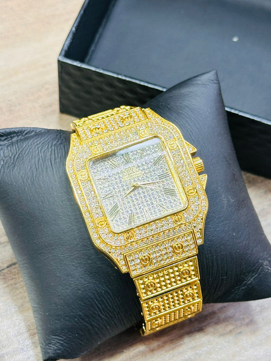 UNISEX KING STONE PREMIUM DIAMOND WATCH| ROYAL LOOK,