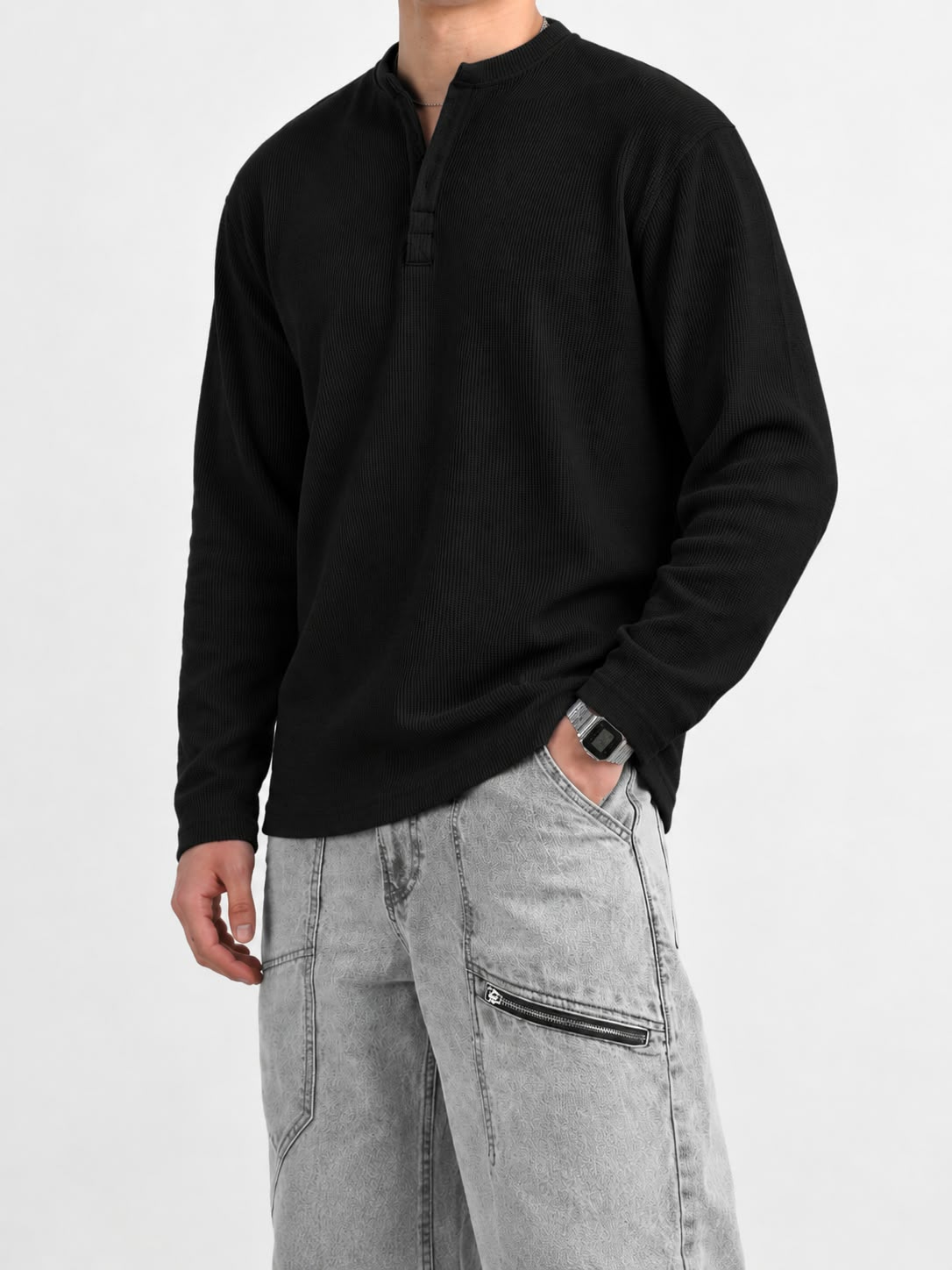 Premium Henley T-Shirt — Stylish Look, Comfortable Fit